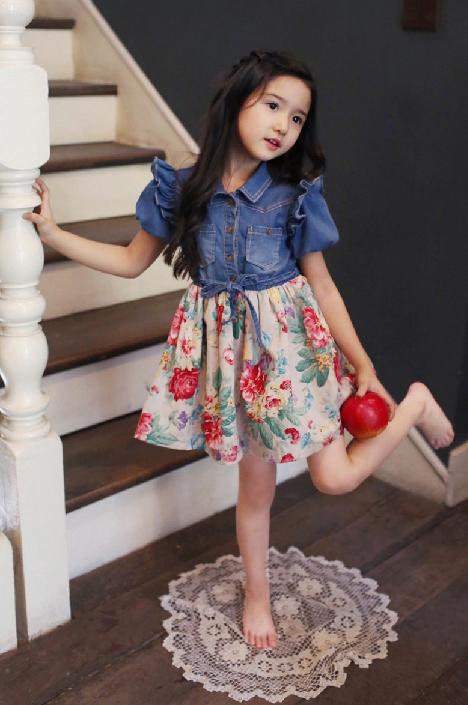 denim jean dress anak